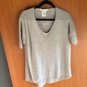 RDI Gray V-Neck Short Sleeve Top